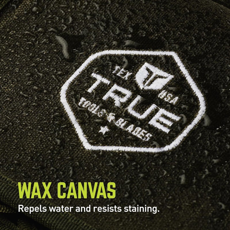 True PrimalForge Canvas Knife Roll | Heavy-Duty Waxed Canvas, Tear-Resistant, Water-Resistant, Custom Fit Pockets for the Chopper, Cleaver, Rocker Butcher, and Tanto Slicer in Collection - Image 4